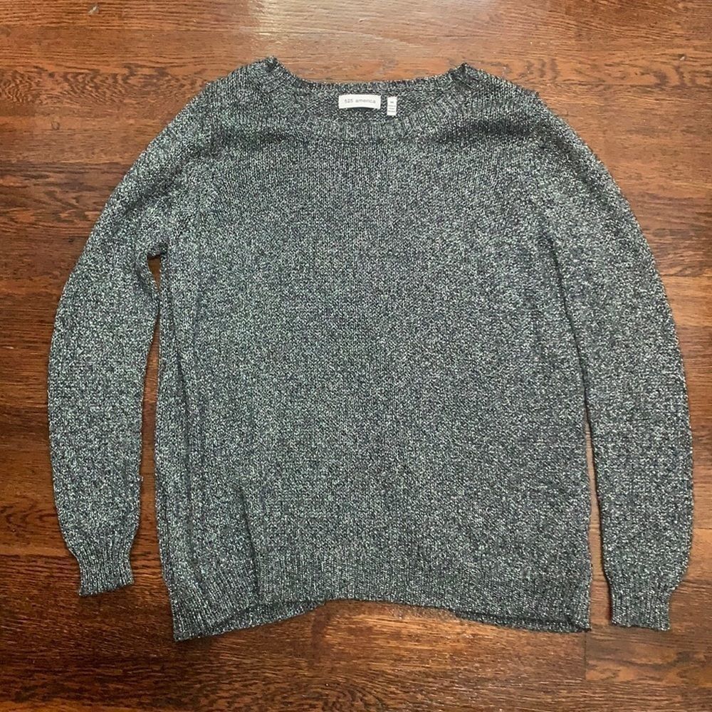 525 America Cross Back Sparkle Sweater